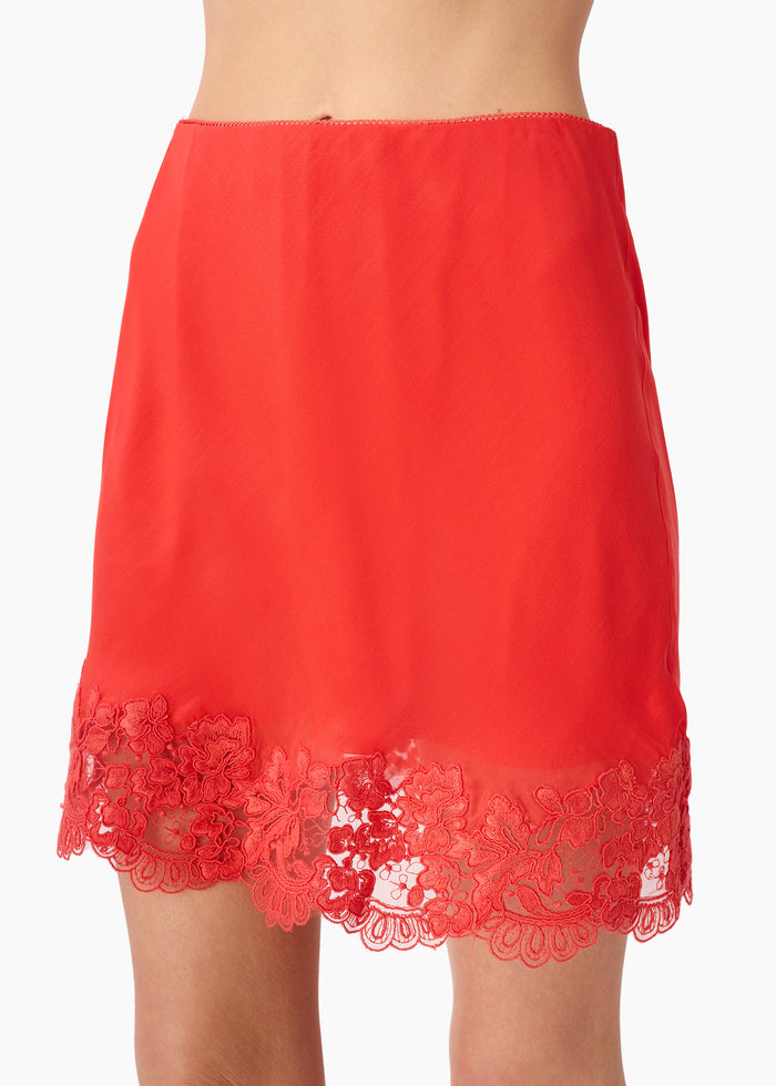 Inez Silk Mini Skirt Goji