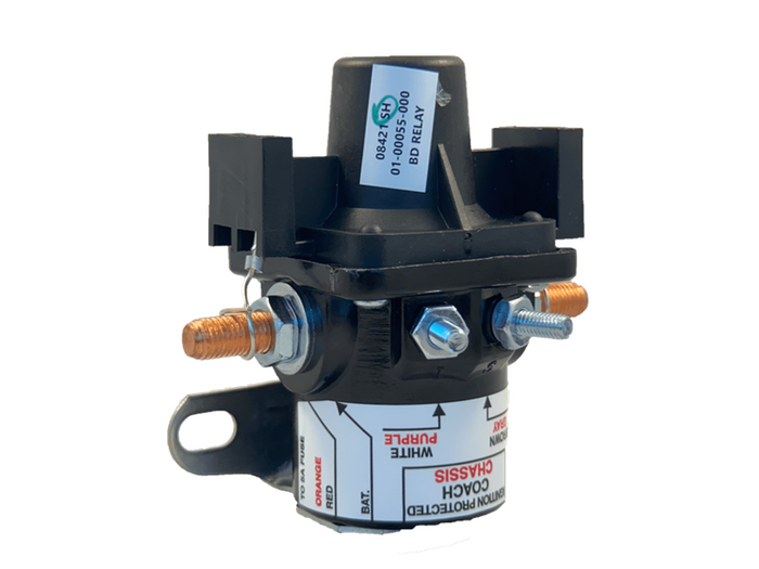 Black Intellitec Battery Disconnect Relay - Front Terminal View | United RV Parts