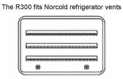 R300 Mud Dauber Screen fitting diagram for Norcold refrigerator vents - Installation Guide | United RV Parts