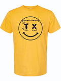 Kids' Smiley Face t-shirt featuring a vibrant yellow design with a fun smiley face graphic, perfect for young Texan kids. This Texas themed gift is a great choice for souvenirs from Texas and embodies the spirit of Dallas. Ideal as a Texas made gift for little ones, this tee is a must-have for any Texan family.
