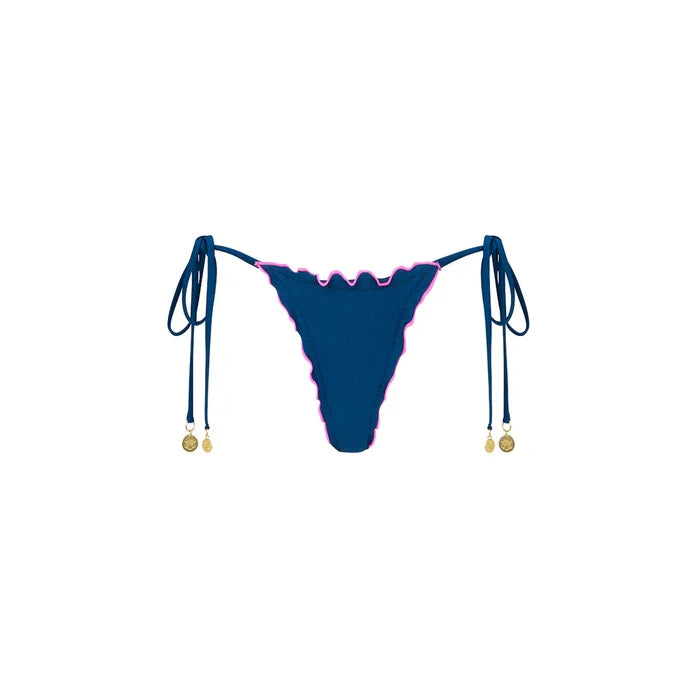 Kulani Kinis Mystic Moon Lettuce Edge Thong Tie Bikini Bottom
