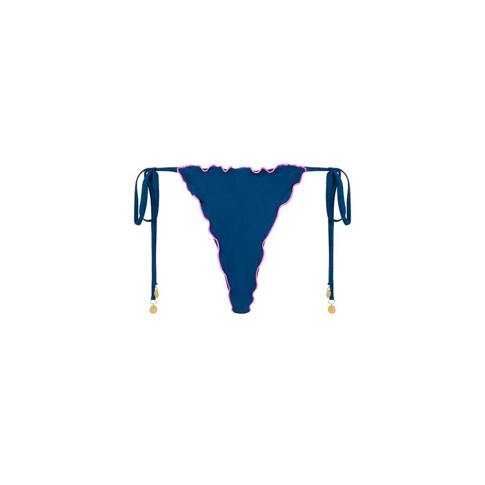 Kulani Kinis Mystic Moon Lettuce Edge Thong Tie Bikini Bottom