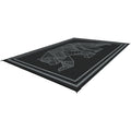 Black KUMA Bear Outdoor Mat with Grey Geometric Bear Design - Full View | United RV Parts