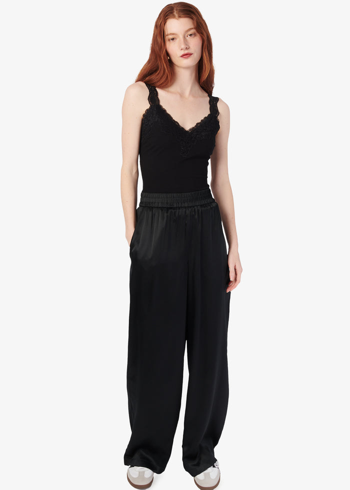 Lani Rib Knit Tank Black