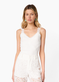 Lani Rib Knit Tank White