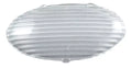 Clear Ribbed Oval Porch Light Lens GSAM4046 - Top View | United RV Parts