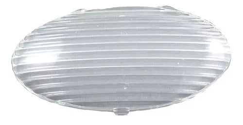 Clear Ribbed Oval Porch Light Lens GSAM4046 - Top View | United RV Parts