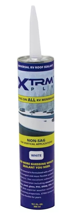 White LaSalle Bristol XTRM Universal Non-Sag RV Roof Sealant Tube - Product View | United RV Parts