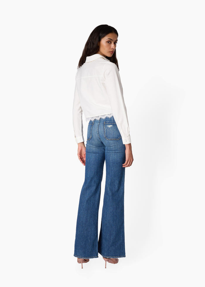 Laya Cotton Poplin Top White