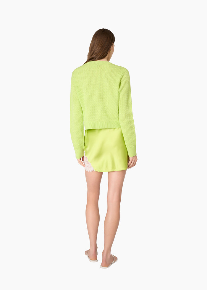 Lesley Cropped Sweater Key Lime