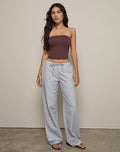 Image of Lirura Trouser in Mini Gingham Blue and Grey
