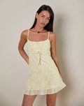 Image of Liuka Mini Dress in Smudge Floral Sand