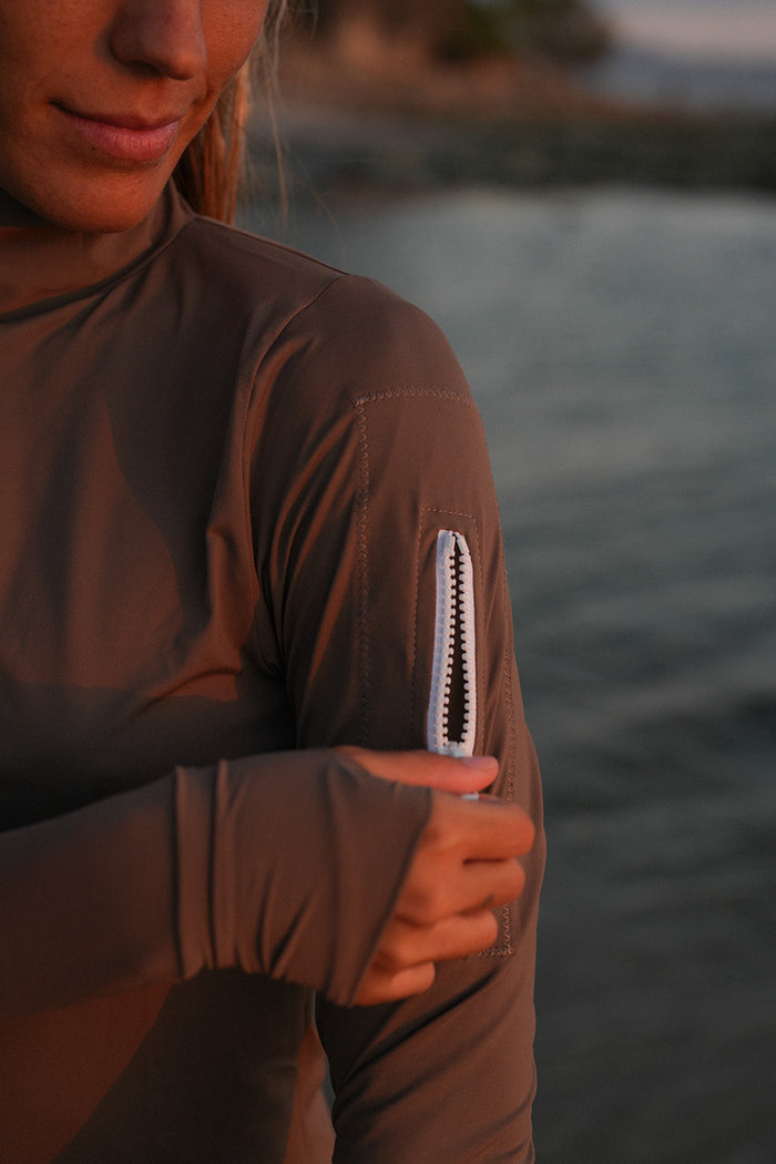 Long Rashie with hand protection & pocket