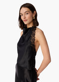 Lucille Silk Top Black