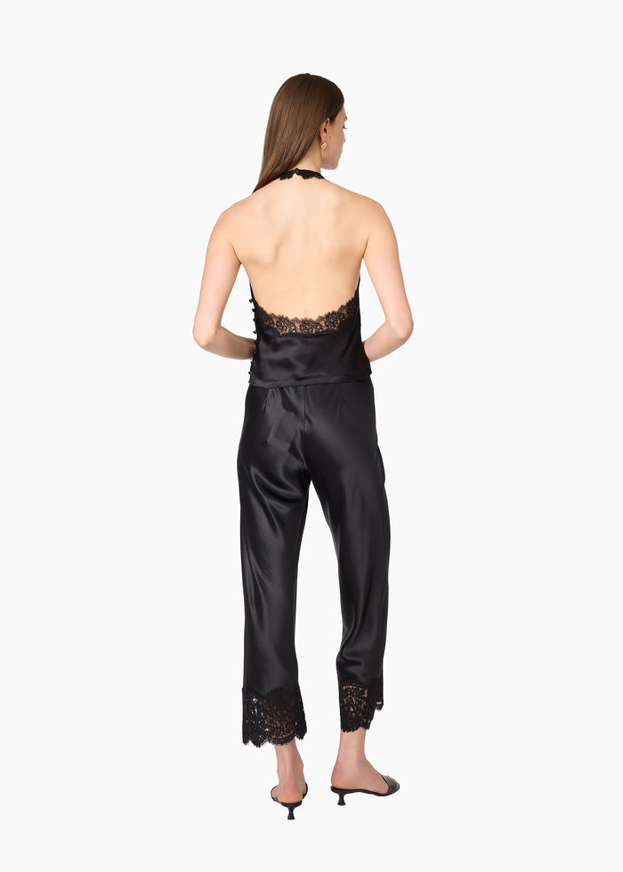 Lucille Silk Top Black