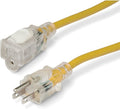 Yellow Marinco 15A Locking Extension Cord 150025RV with Lighted Ends - Both Plugs View | United RV Parts
