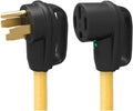 Marinco 50 Amp RV Extension Cord 50ARVE25 - Male & Female Ends Detail, Yellow Cable | United RV Parts