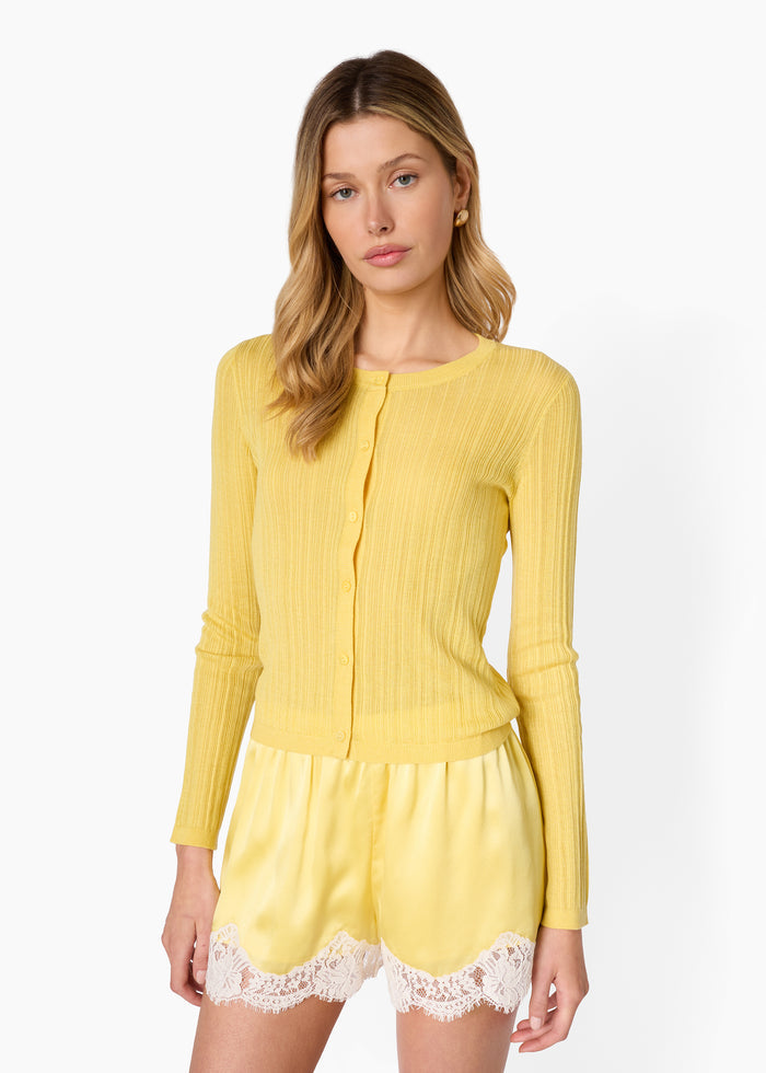 Maura Lightweight Cardigan Custard