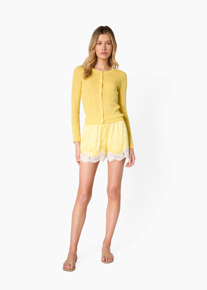 Maura Lightweight Cardigan Custard