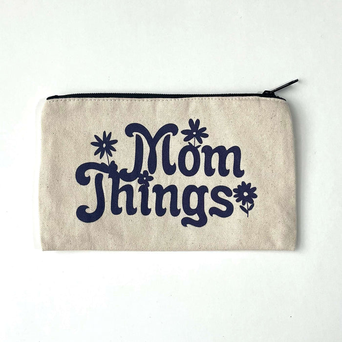 Mom Things Pencil Bag featuring a stylish design, perfect for organizing essentials. A great Texas themed gift, this durable bag makes an excellent addition to any collection of Texas Made Gifts and souvenirs from Texas, ideal for anyone searching for a unique dallas souvenir or texan gifts.