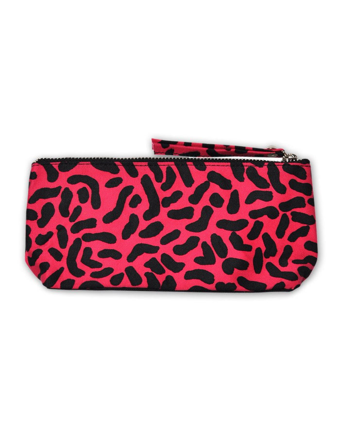 Image of Motel Zip Pencil Case in Internet Germs Black and Pink