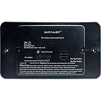 Black MTI Industries Carbon Monoxide Alarm - Back View Label | United RV Parts