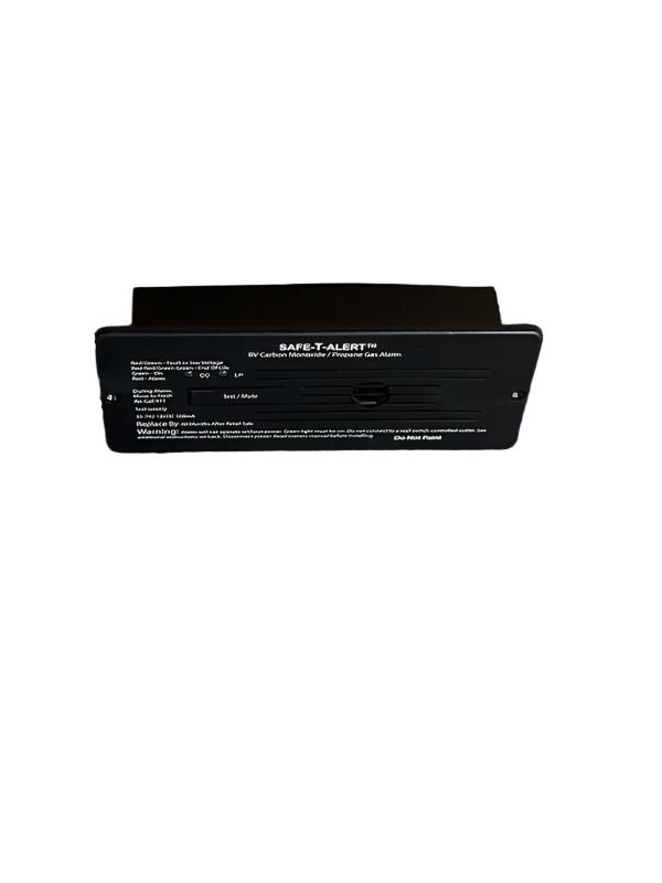 Black Safe-T-Alert RV LP CO Detector Flush Mount Front View | United RV Parts