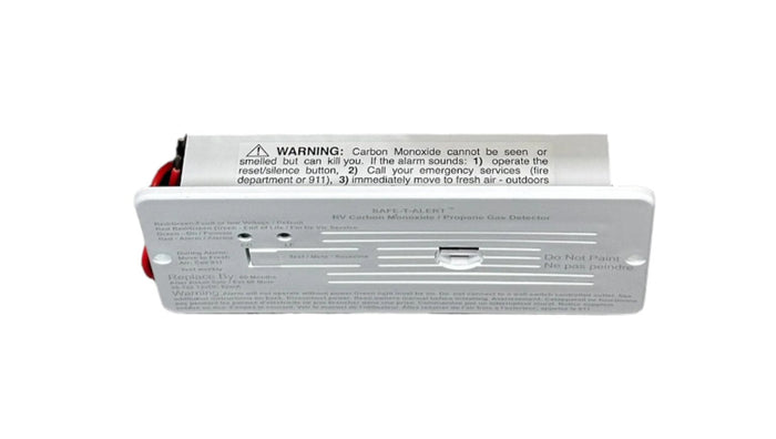 White Safe T Alert 35 Series Alarm - Bottom Safety Label View | United RV Parts