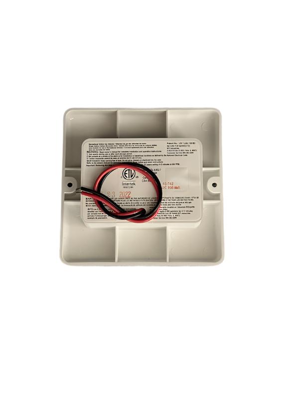 White MTI Industries 45-742-WT Dual LP CO Alarm - Back View | United RV Parts