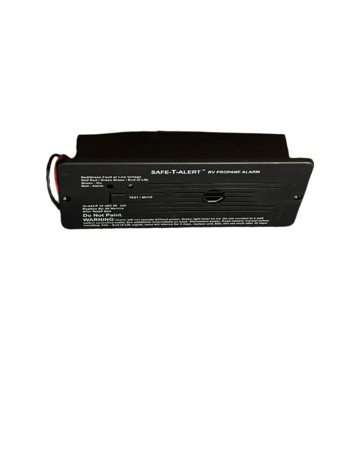 Black Flush Mount LP Gas Detector 30-442-P - Side Profile View | United RV Parts