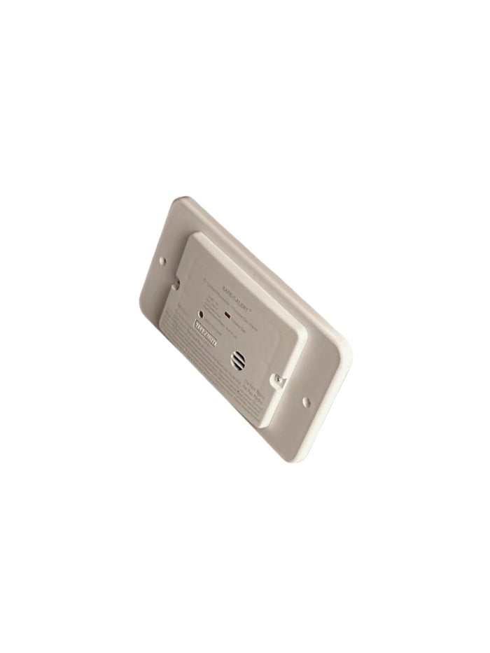White MTI Industries Mini Dual LP/CO Alarm 25-742-WT-TR - Side Angle View | United RV Parts
