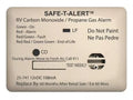 White MTI Industries Mini Dual LP/CO Alarm 25-741 - Front Label View | United RV Parts