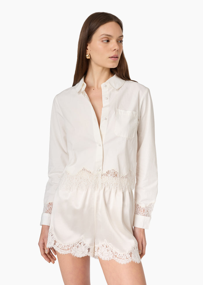 Napier Cotton Poplin Shirt White