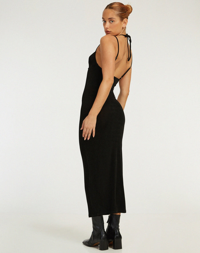 image of Nayara Midi Dress in Black