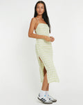 image of  Nosita Midi Dress in Sage Check