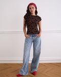 Image of Nova Top in Garden Floral Brown