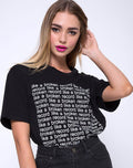 Image of OVERSIZE BASIC TEE CTN JERSEY 40S BLACKLIKE A BR (Z012733 BLACKLIKE A BRKN RCORDFRON)