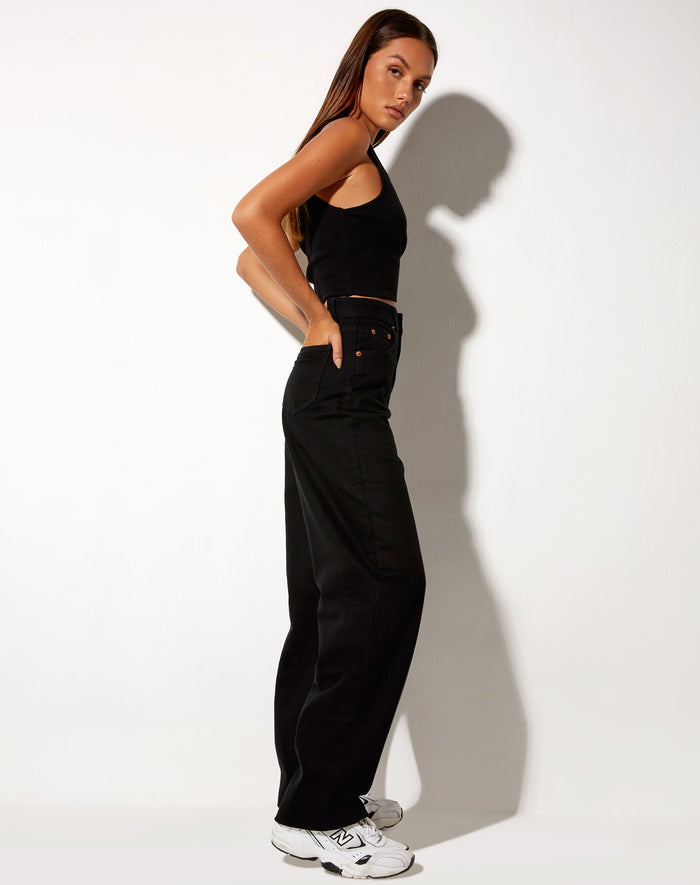 Image of Parallel Jeans in Rinse Black Wash
