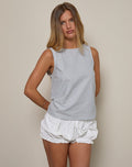 Image of Pasila Top in Mini Gingham Blue and Grey