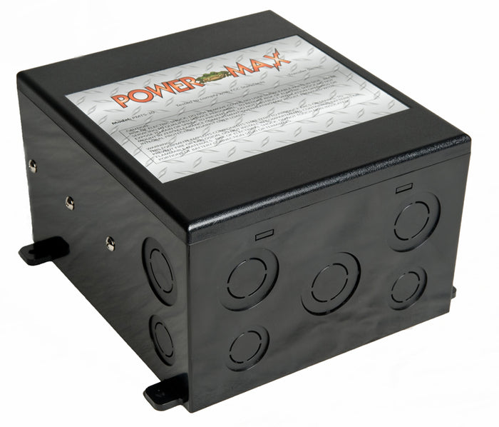 Black POWERMAX Transfer Switch - Side Profile View | United RV Parts