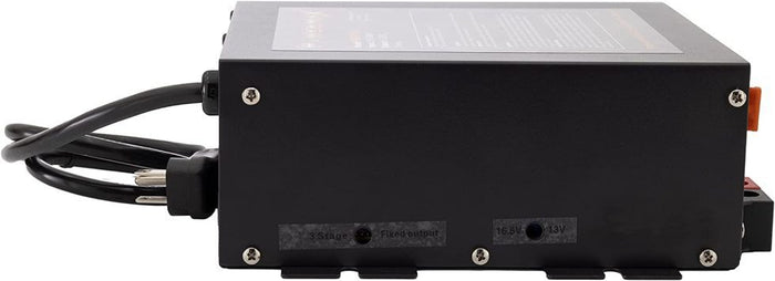 Black PowerMax PM3 RV Deck Mount Converter - Side Profile with Output Selector Switch | United RV Parts