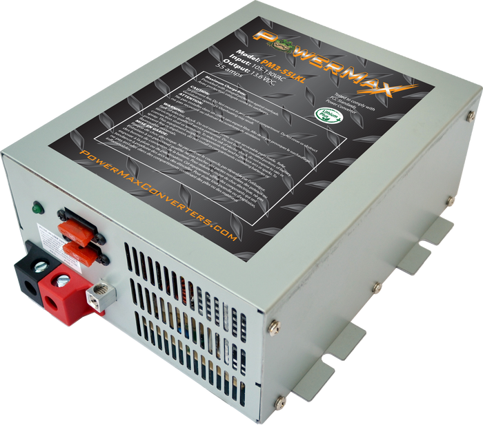 White POWERMAX PM3-75A Power Center - Three Quarter View | United RV Parts