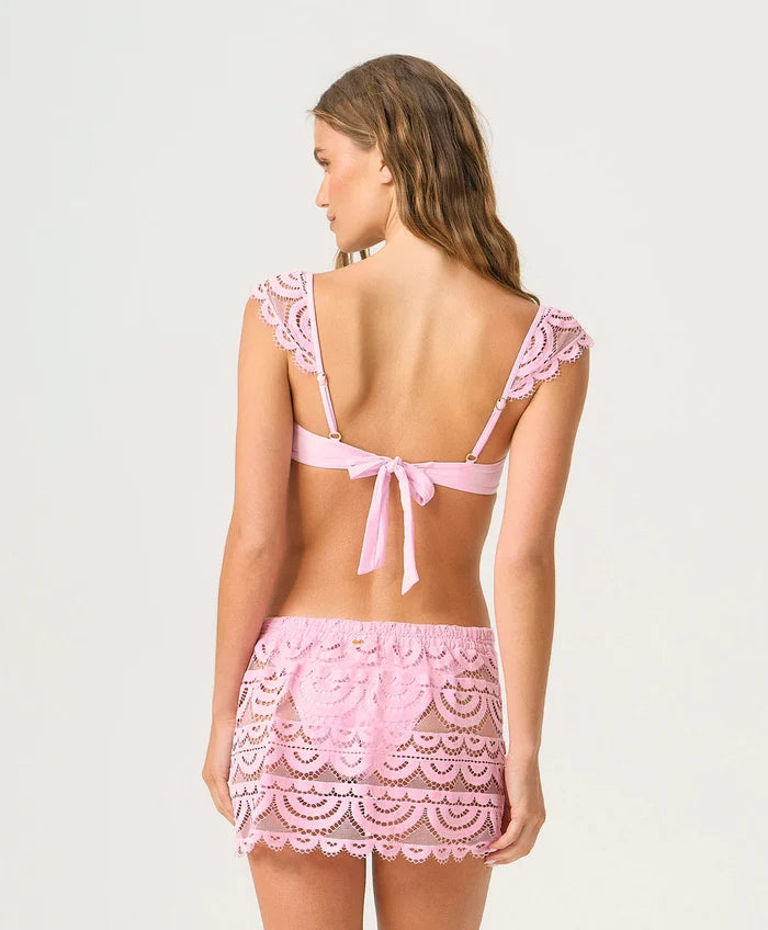 PQ Rose Maycee Lace Skirt