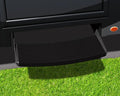 Black Onyx Prestofit Outrigger Universal RV Entry Step Rug Installed - Side View | United RV Parts
