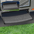 Harbor Gray Prestofit 2-0222 Universal RV Entry Step Rug on RV step - Context View | United RV Parts