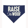 Raise the Woof Dog Bandana featuring a stylish design perfect for fashionable pets. This bandana makes a great Texas themed gift and is ideal for pet lovers seeking Texas Made Gifts, souvenirs from Texas, or charming Dallas souvenirs. An excellent choice for those looking for unique Texan gifts.