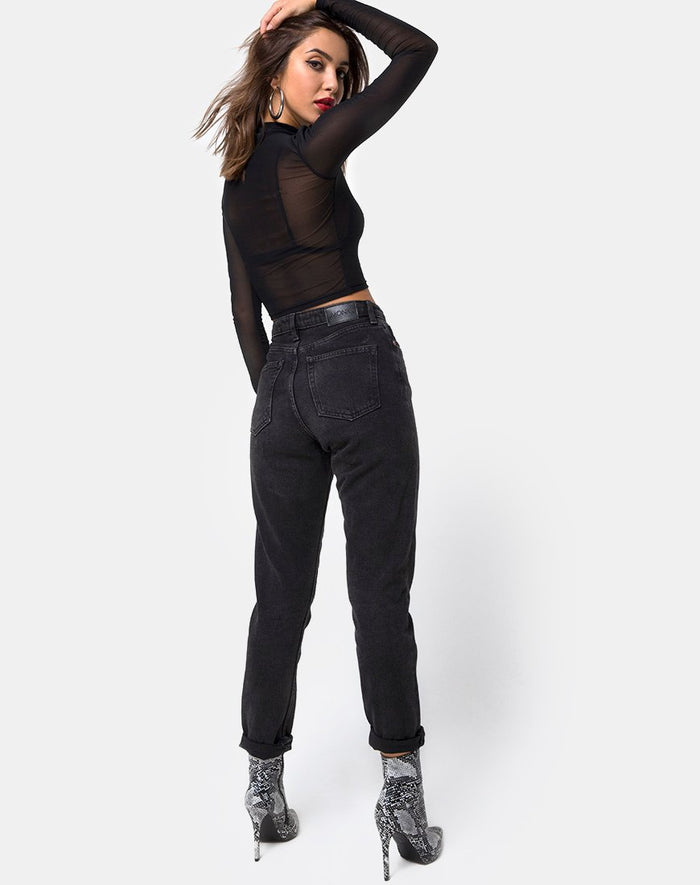 Image of Rhala Crop Top in Black