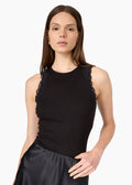 Rian Rib Knit Tank Black