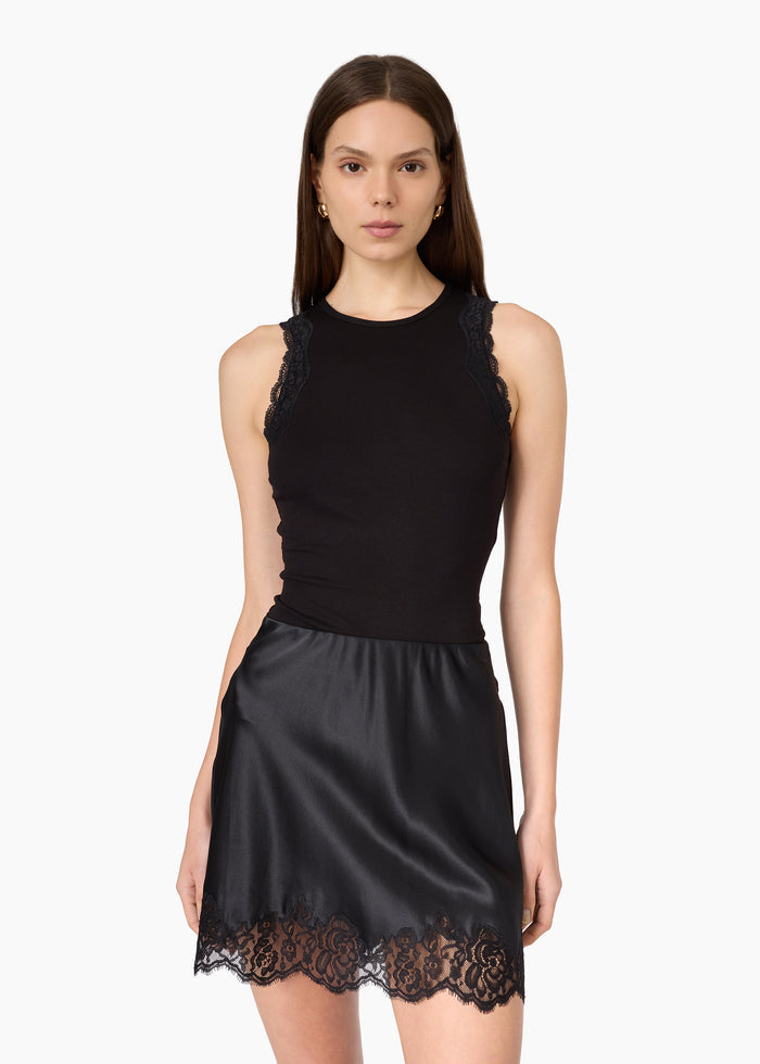 Rian Rib Knit Tank Black