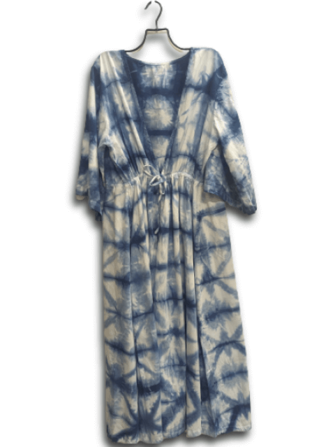 Risa long caftan hand dyed organic cotton coverup
